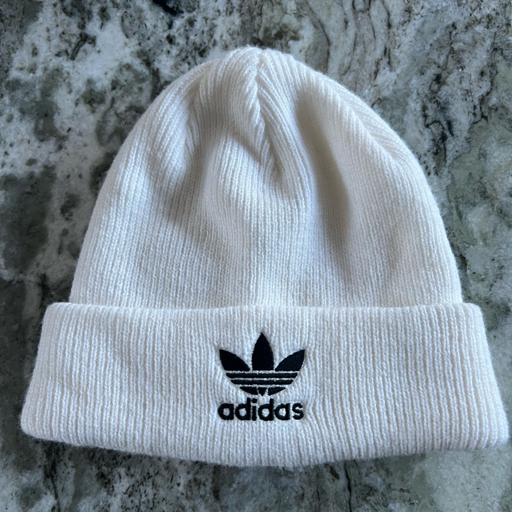 Adidas Classic White Knit Beanie